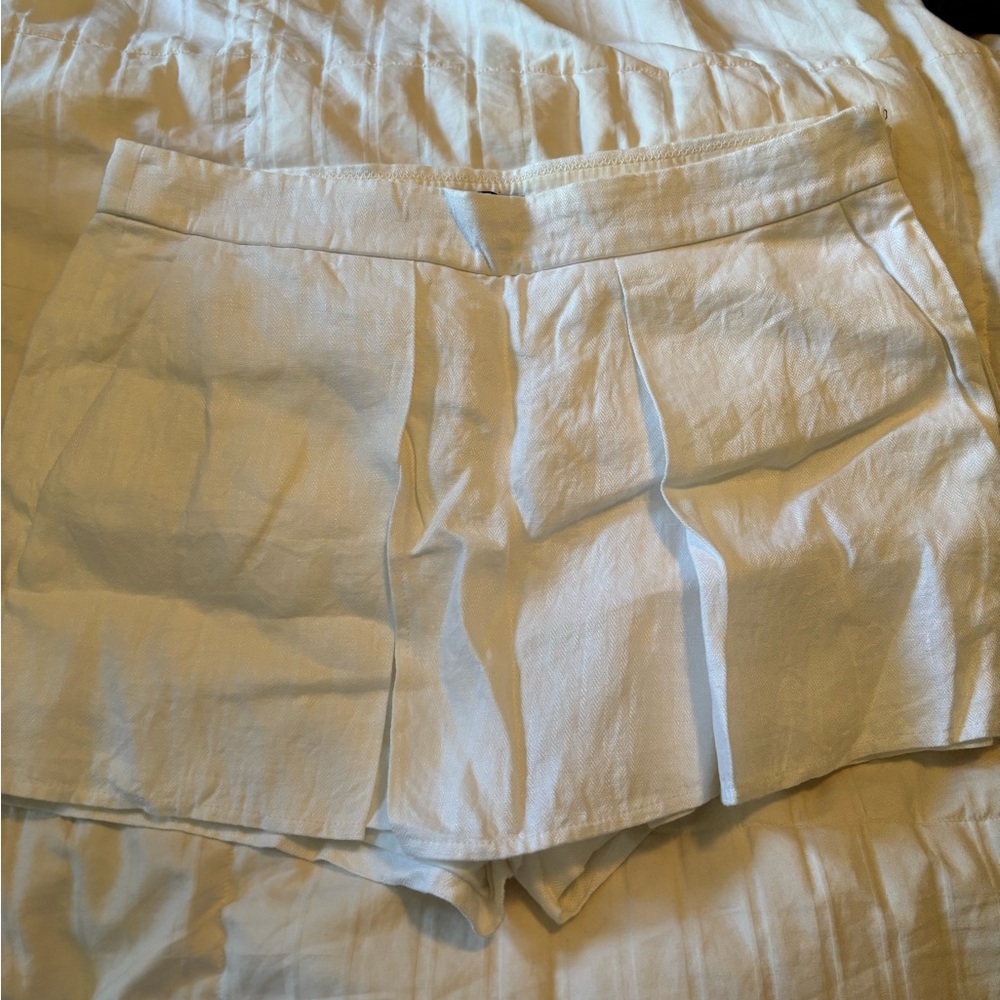 J. Crew White Skorts with Elastic Waistband